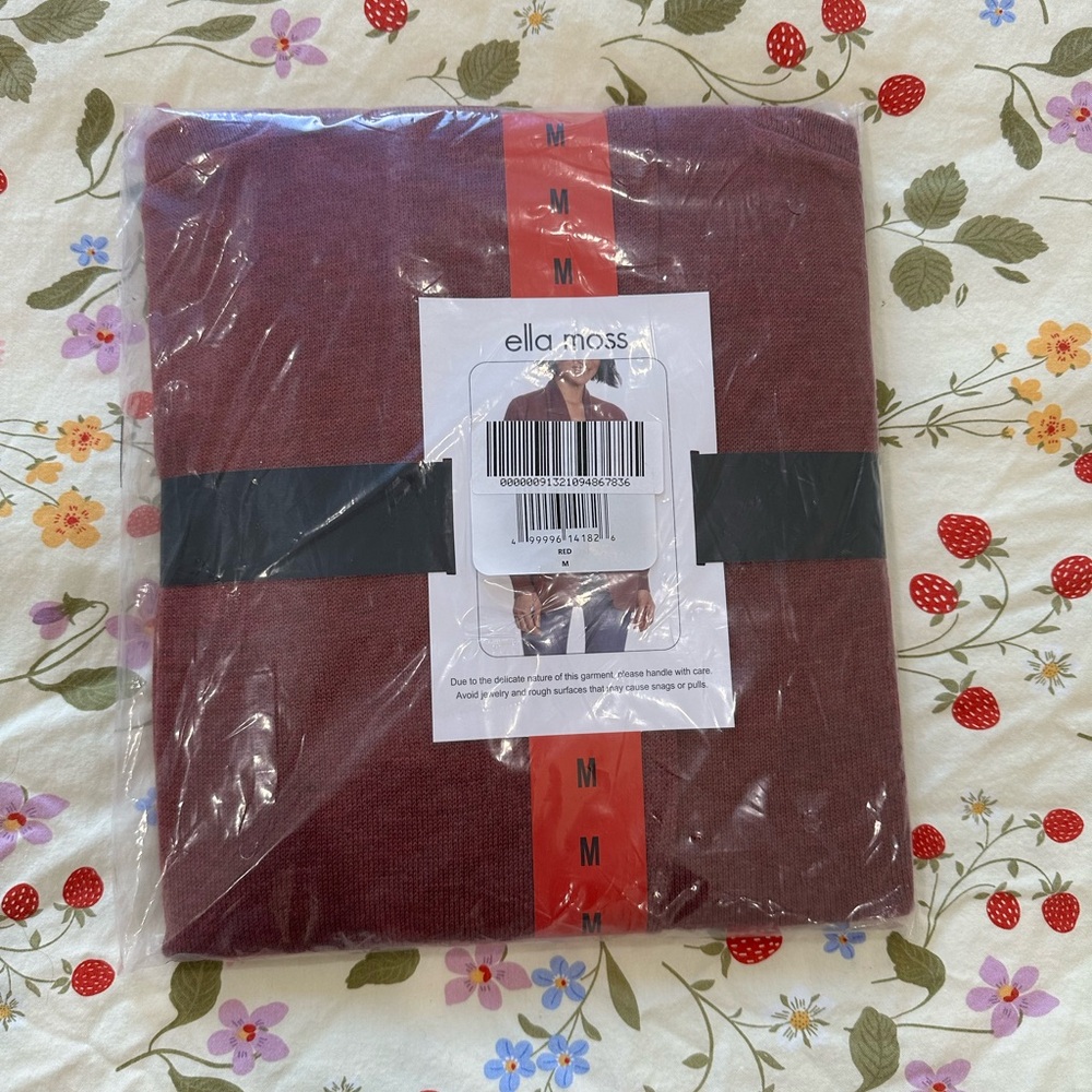 Ella Moss Deep Red Knit Top